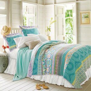 Soft Surroundings Balloon White Bed Skirt & Shams